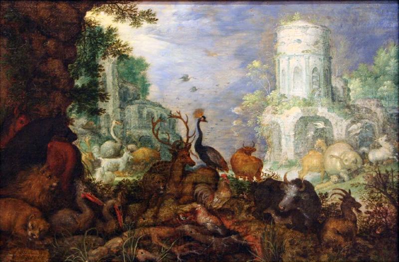 Roelant Savery Orpheus attacked by Bacchantes